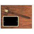 Walnut Finish Gavel with Plate (9"x12")